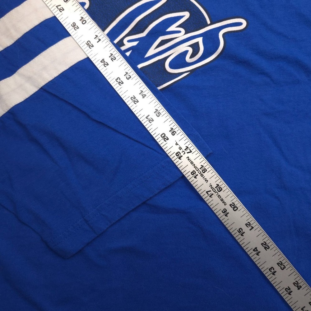 Vintage 2000 Indianapolis Colts Pro Knit Shirt Mens L Blue 3/4 Sleeve NFL - Picture 8 of 9